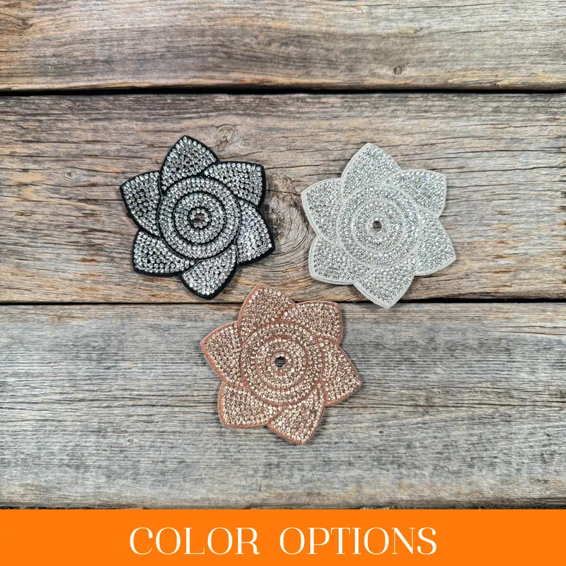 Pointed Flower Rhinestone Rosette 1