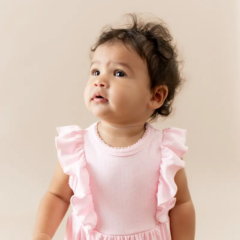 Pointelle Bodysuit Dress In Sakura 4
