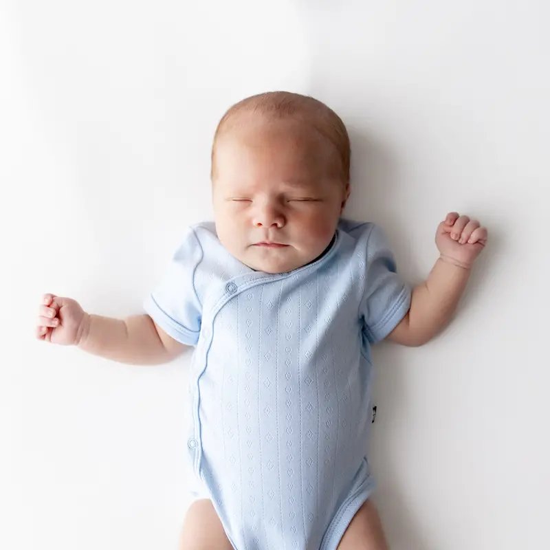 Pointelle Kimono Bodysuit In Breeze 4