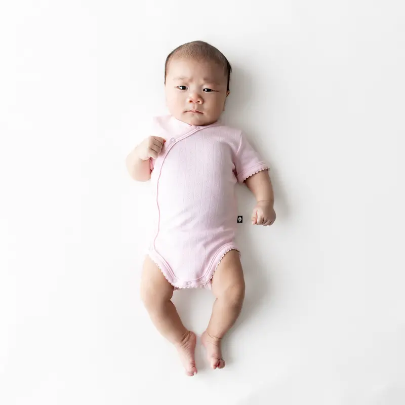 Pointelle Kimono Bodysuit In Sakura 1