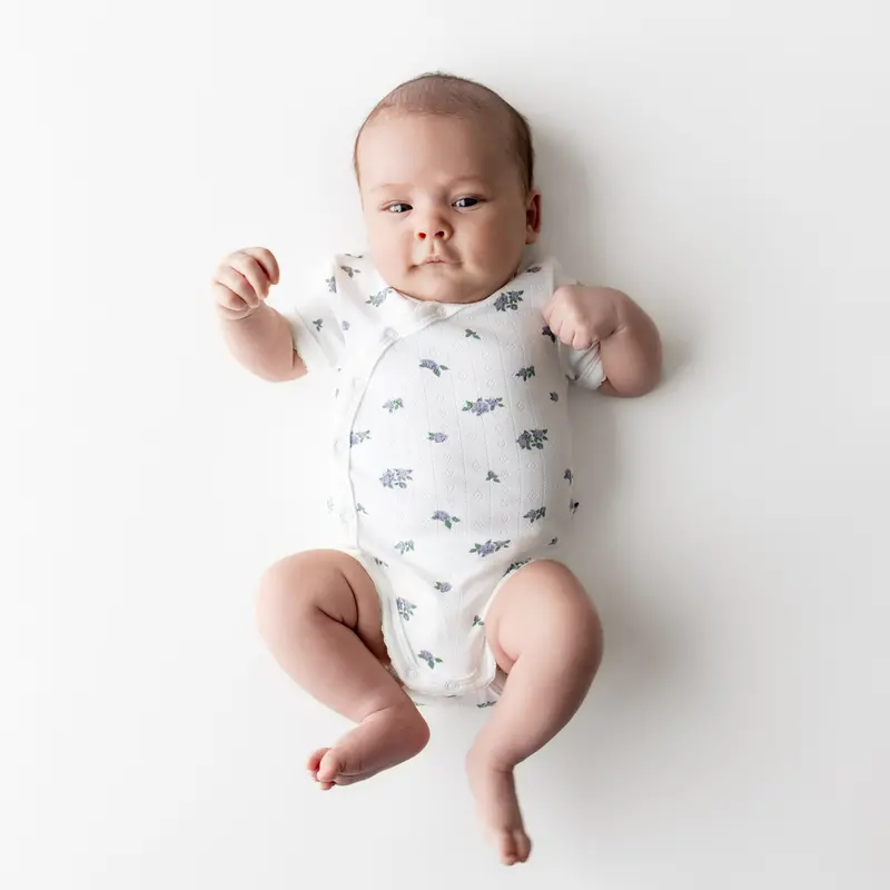 Pointelle Kimono Bodysuit In Spray Rose 1