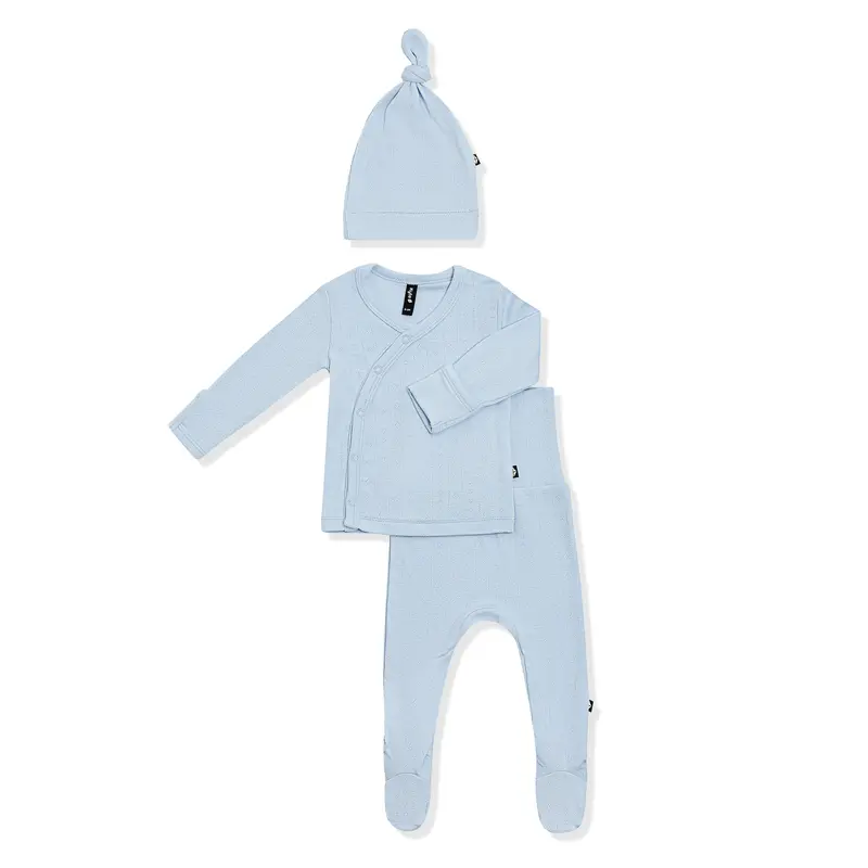 Pointelle Take Me Home Set With Cap In Breeze 3
