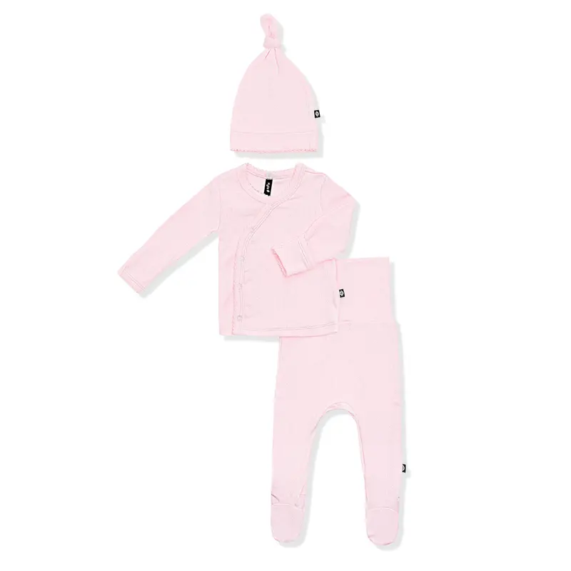 Pointelle Take Me Home Set With Cap In Sakura 3