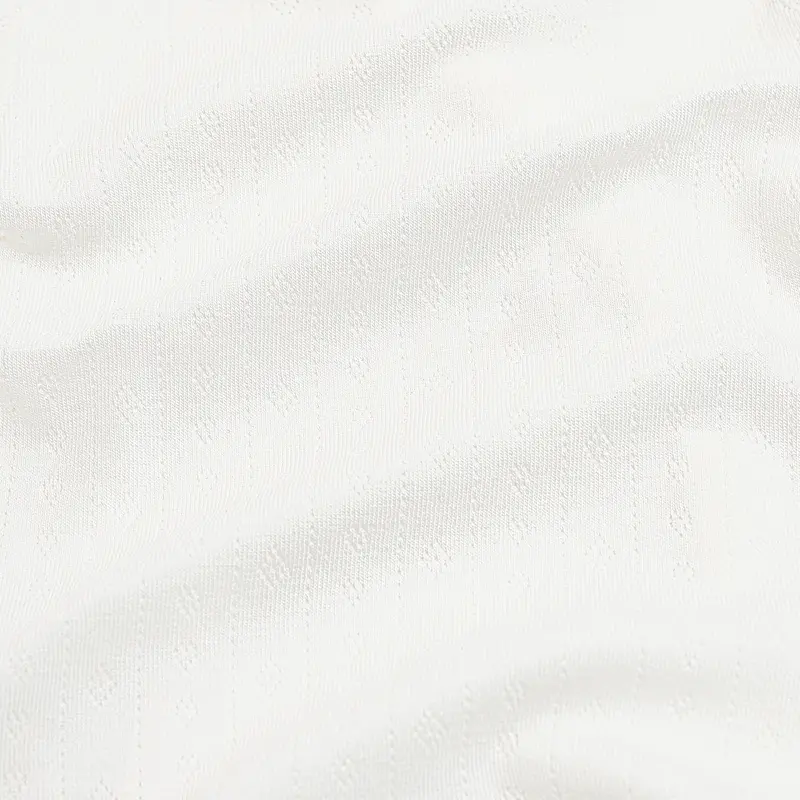Pointelle Zippered Footie In Cloud 2