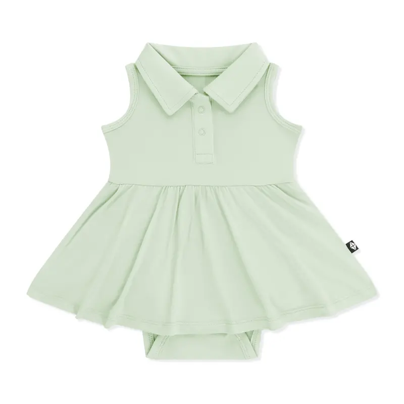 Polo Bodysuit Dress In Basil 1