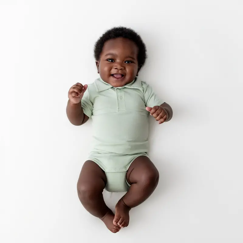 Polo Bodysuit In Basil 1