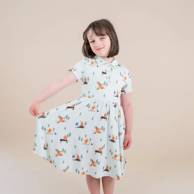 Polo Dress In Winnie The Pooh Hundred Acre Wood 1