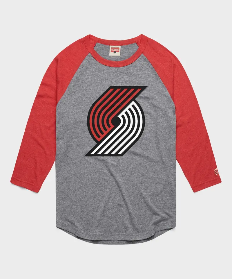 Portland Trail Blazers Logo Raglan 1