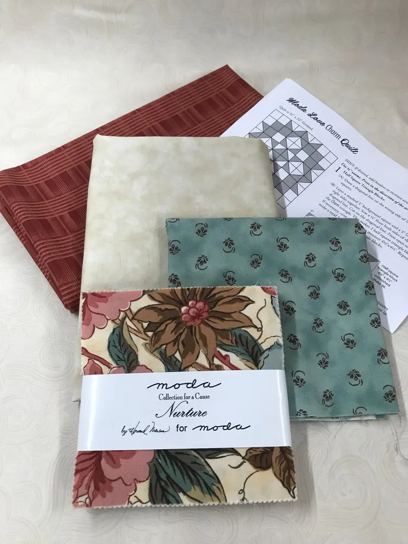 Precut Moda Charm Kit ( 32 X 32 ) Nurture Collection For A Cause. - 1