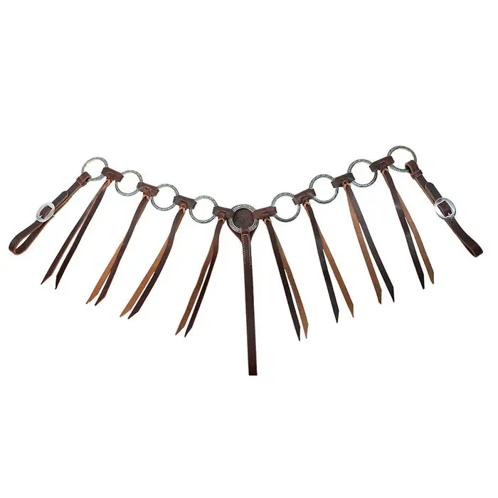Professionals Choice Ring Breast Collar / Burgundy Tassels 1