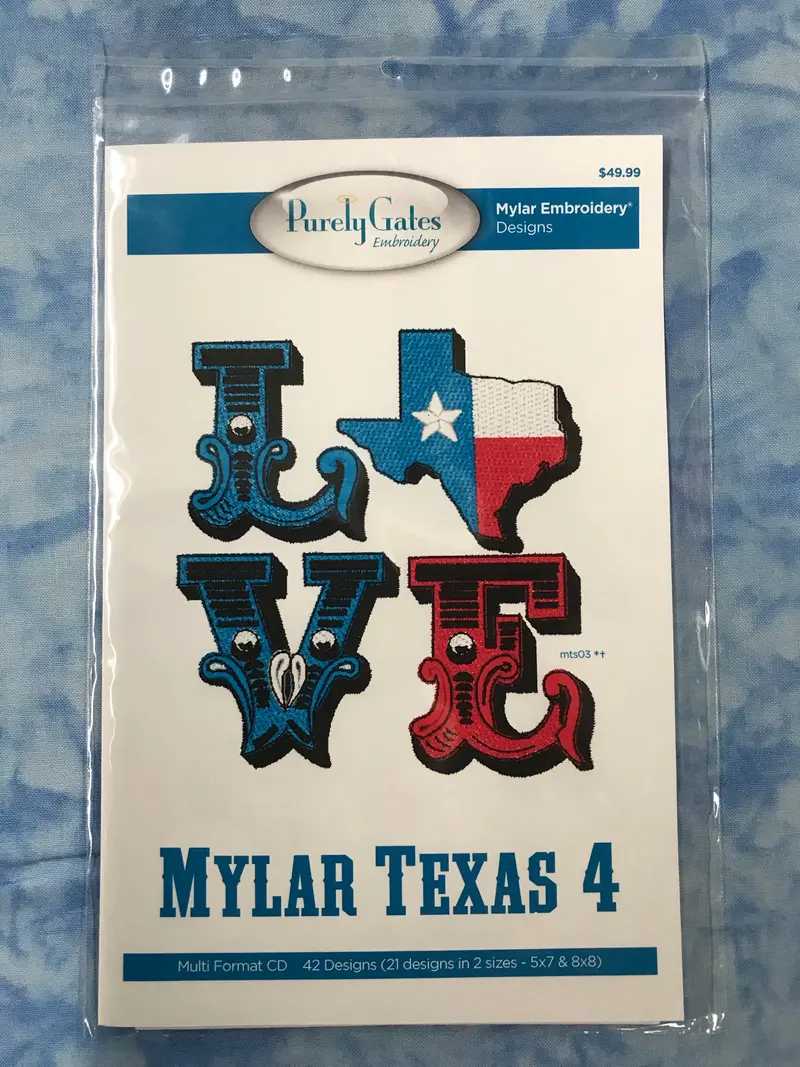 Purely Gates Embroidery (Love Mylar Texas 4) - Mylar Embroidery Designs 1