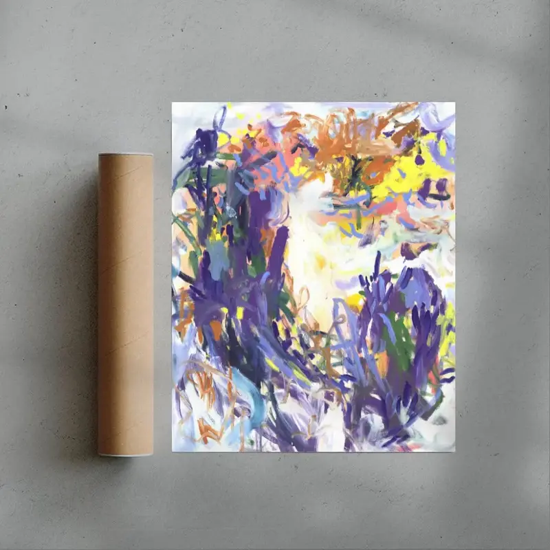 Purple Brush Strokes 3