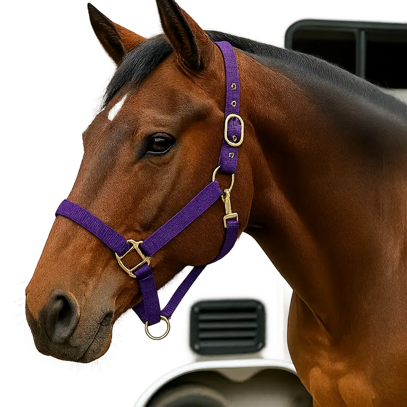 Purple Nylon Horse Halter Nhpur 1