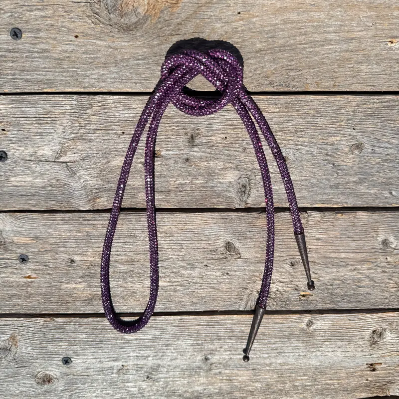 Purple Rhinestone Western Bolo Tie #Bt104 1