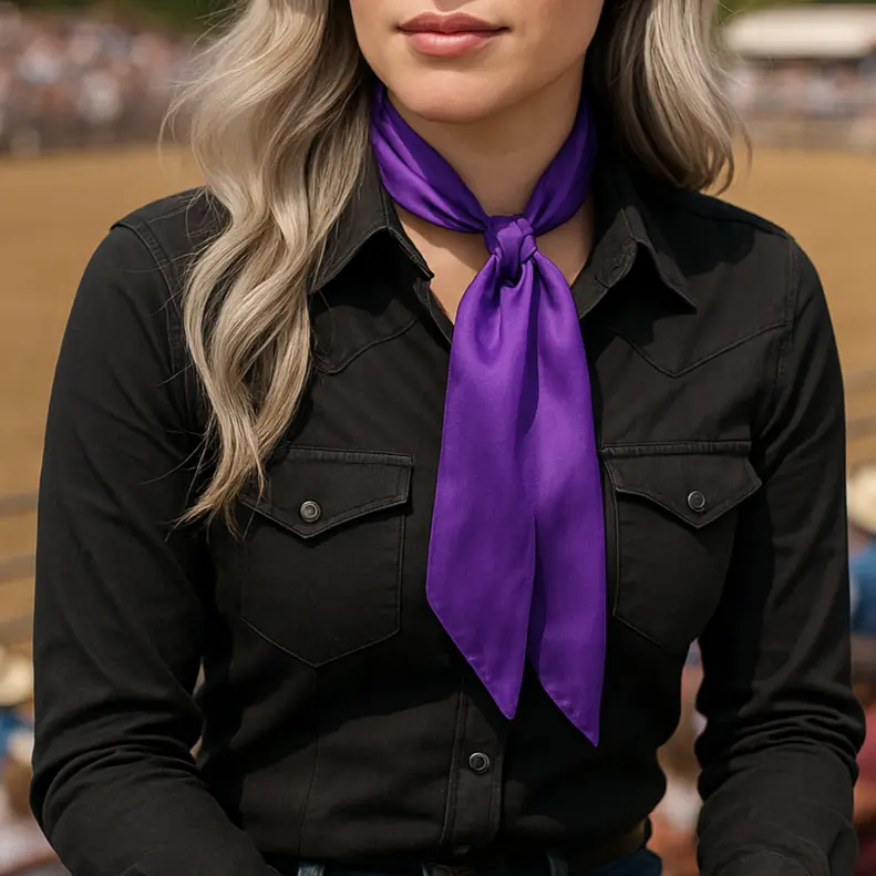 Purple Western Skinny Mini Wild Rag Scarf / Cowgirl Necktie #Tw302 1