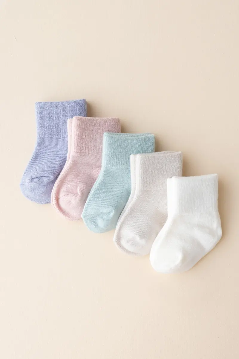 Quarter Socks Combo 5-Pack In Pastel 1