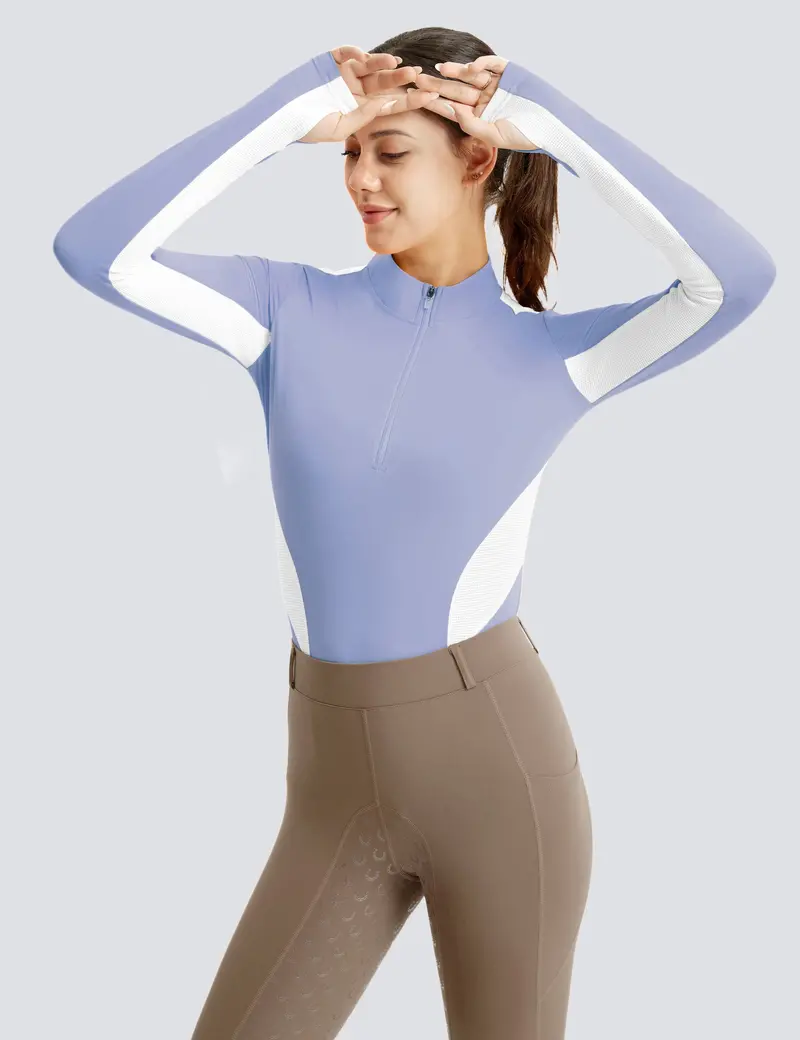 Quick-Dry Women’s Long-Sleeve Performance Riding Shirt