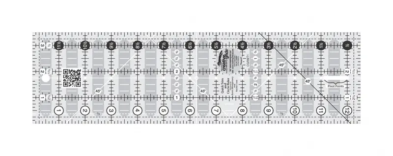 Quick Trim & Circle Ruler Cgrmt1  Creative Grids Non Slip Ruler 1