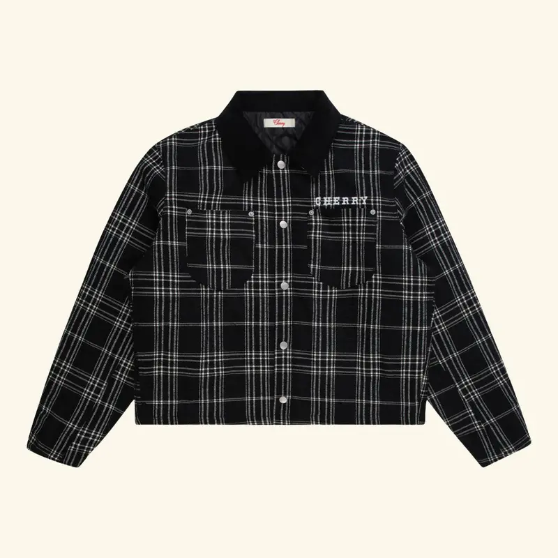 Quilted Lined Plaid Jacket 1