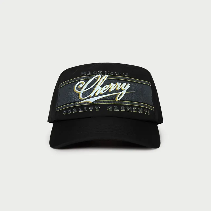 Racing 5 Panel Hat (Vintage Black) 1