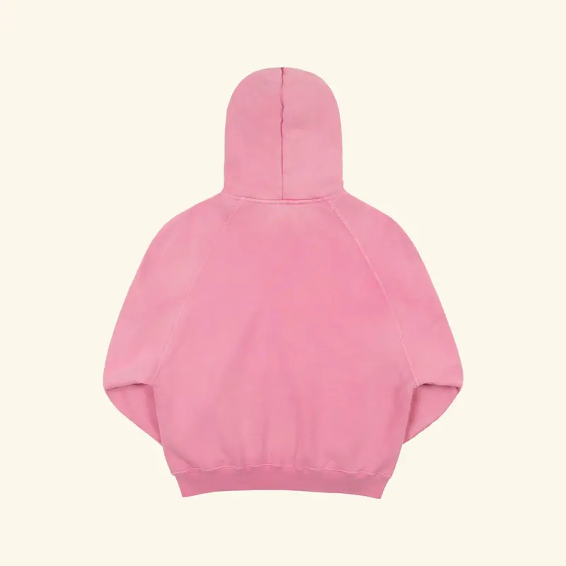 Raglan Zip Up Hoodie (Fuchsia) 2