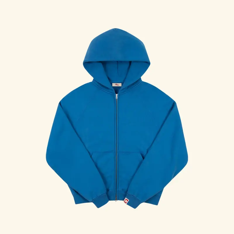 Raglan Zip Up Hoodie (River Blue) 1