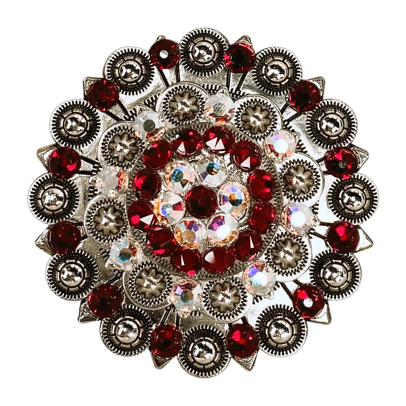 Red & Ab Antique Silver Berry Jacket European Crystal 1