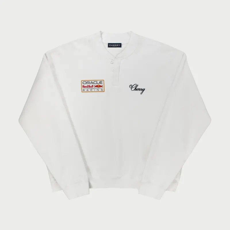 Red Bull Racing Henley Sweatshirt (White) 1