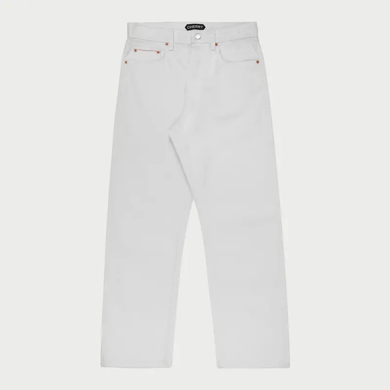 Relaxed Leg 5 Pocket Denim (White) 1