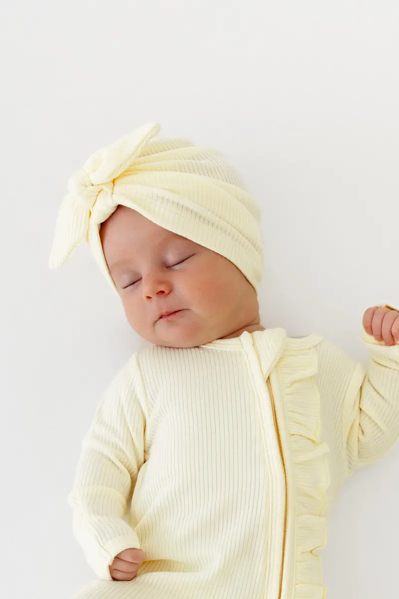 Ribbed Headwrap In Chamomile 1