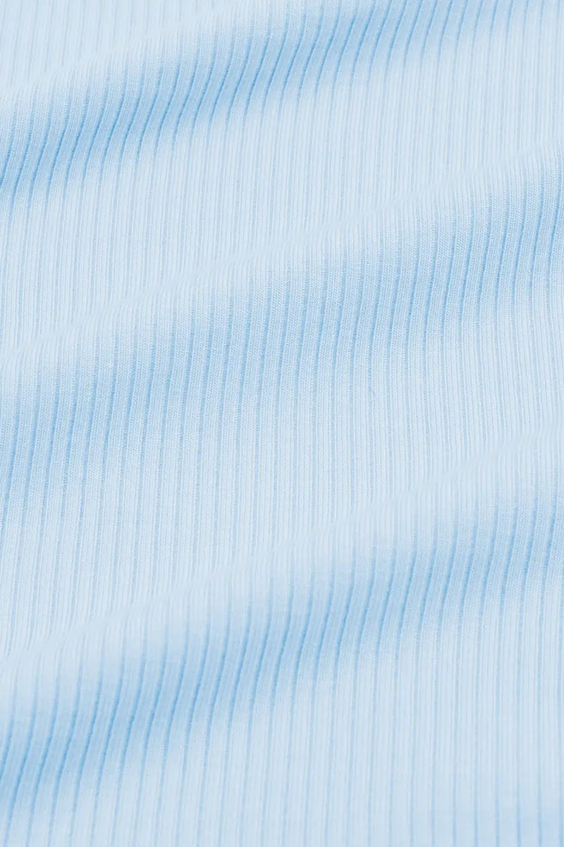 Ribbed Henley Set In Breeze 4