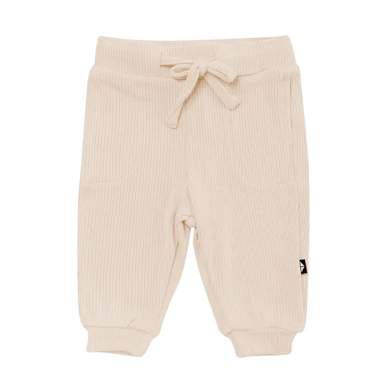 Ribbed Jogger Pant In Bisque 2