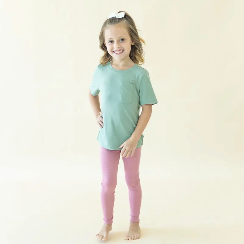 Ribbed Leggings In Apple Blossom 1