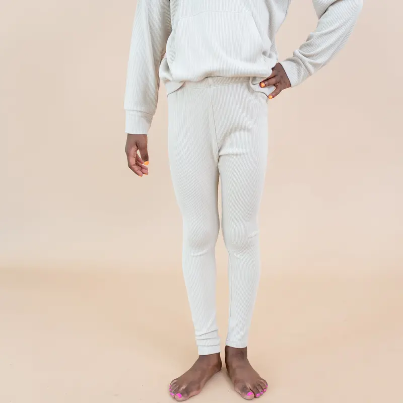 Ribbed Leggings In Bisque 1