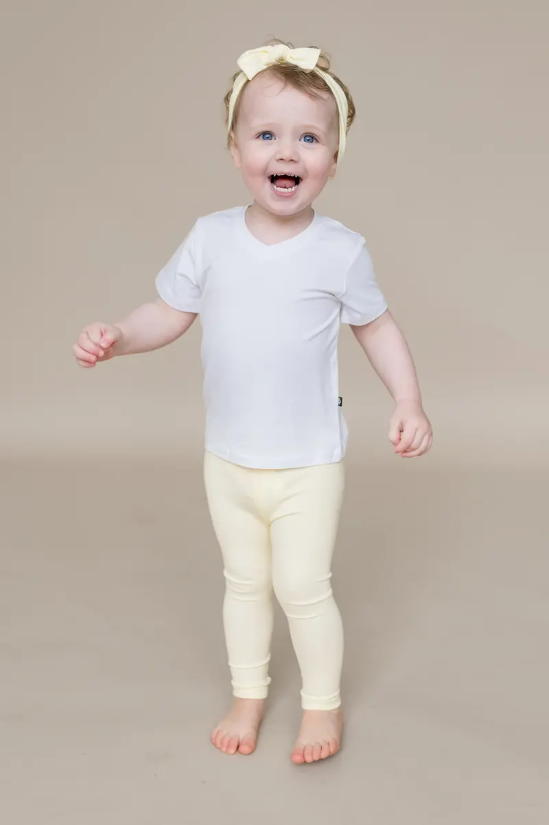 Ribbed Leggings In Chamomile 1