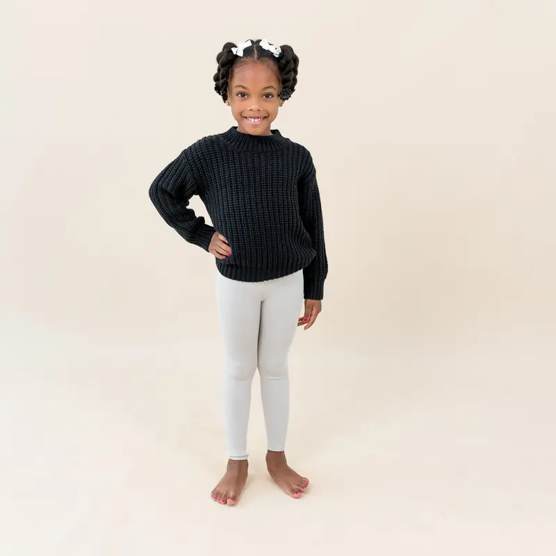 Ribbed Leggings In Oat 1