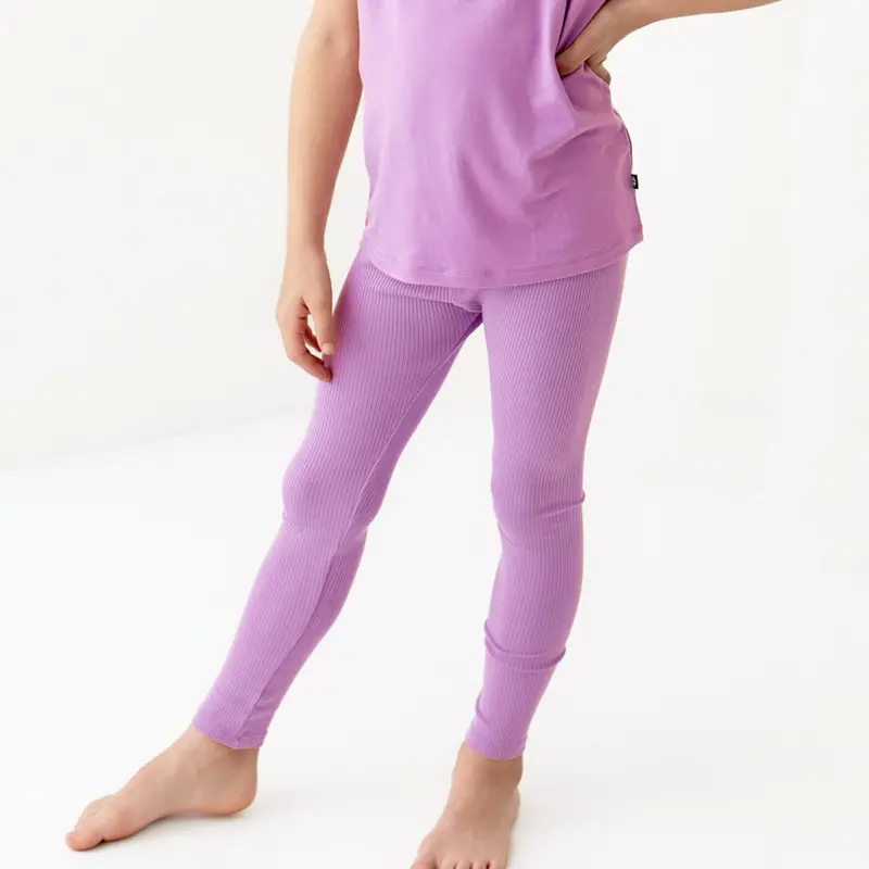 Ribbed Leggings In Poi 1