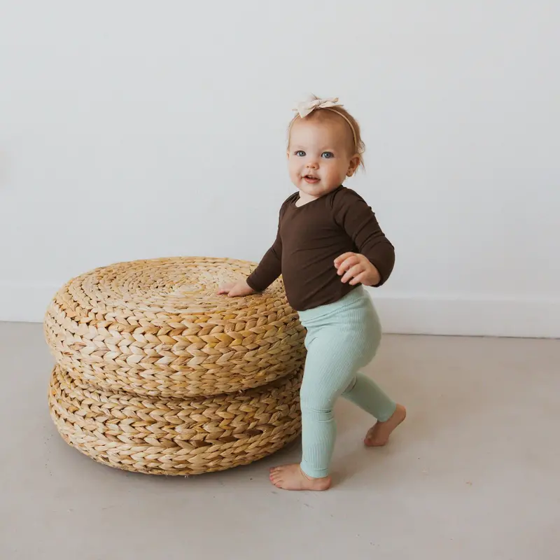 Ribbed Leggings In Sage 1