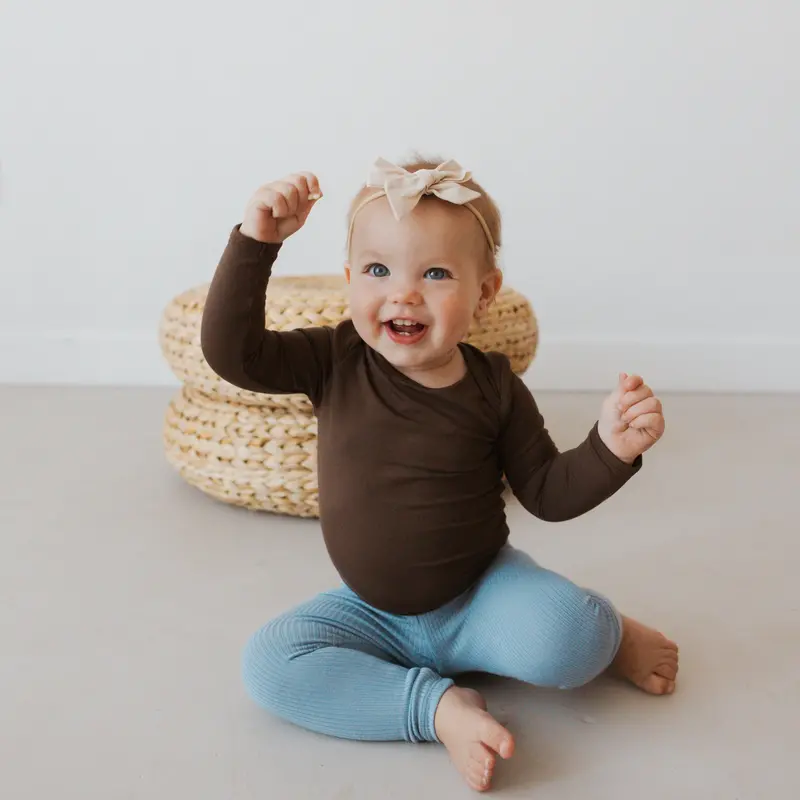 Ribbed Leggings In Slate 1