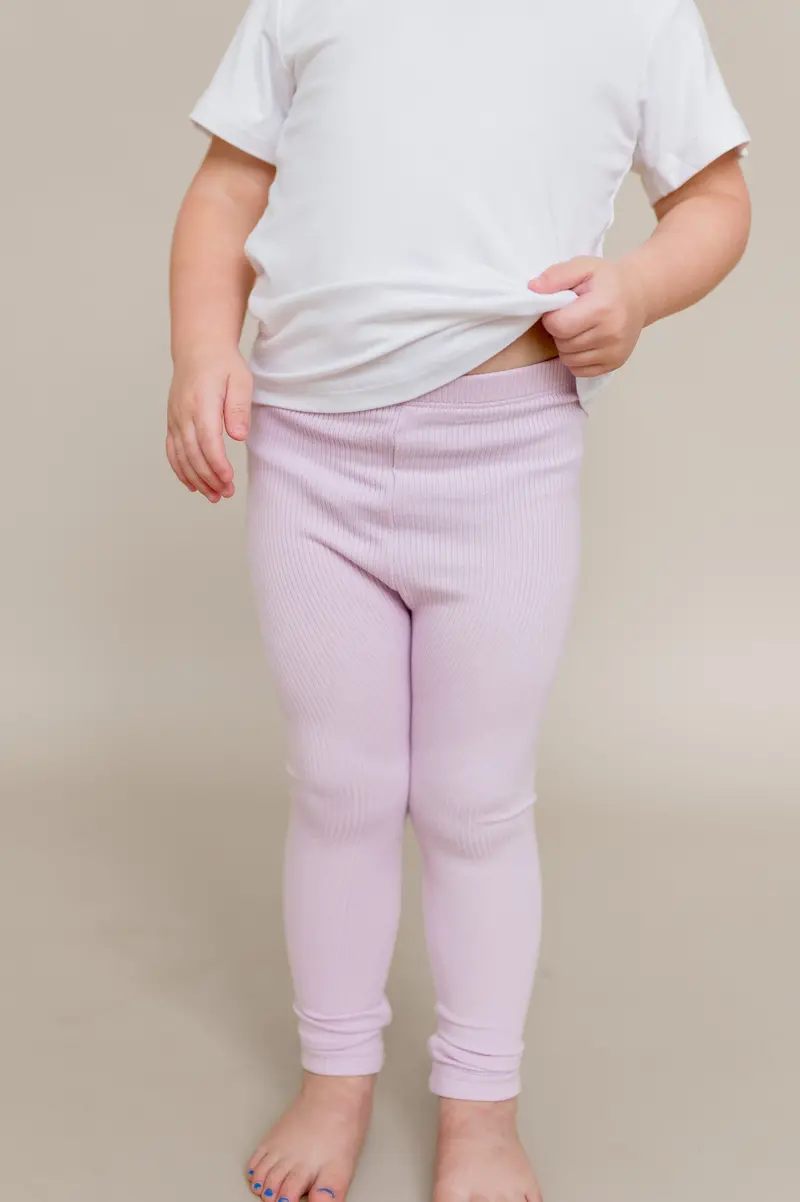 Ribbed Leggings In Thistle 1