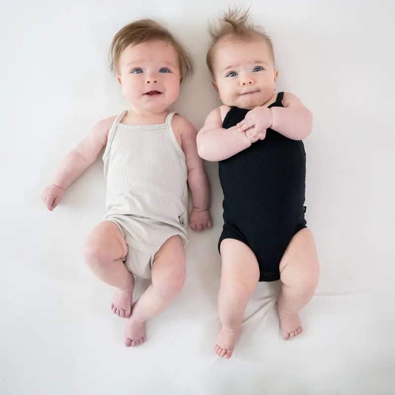 Ribbed Spaghetti Strap Bodysuit In Oat 3