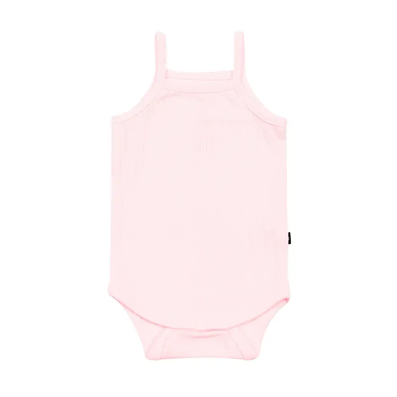 Ribbed Spaghetti Strap Bodysuit In Sakura 2