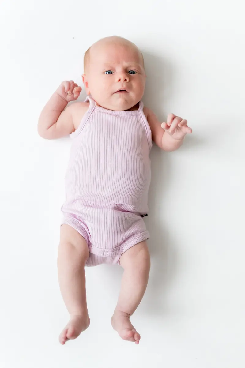 Ribbed Spaghetti Strap Bodysuit In Thistle 1