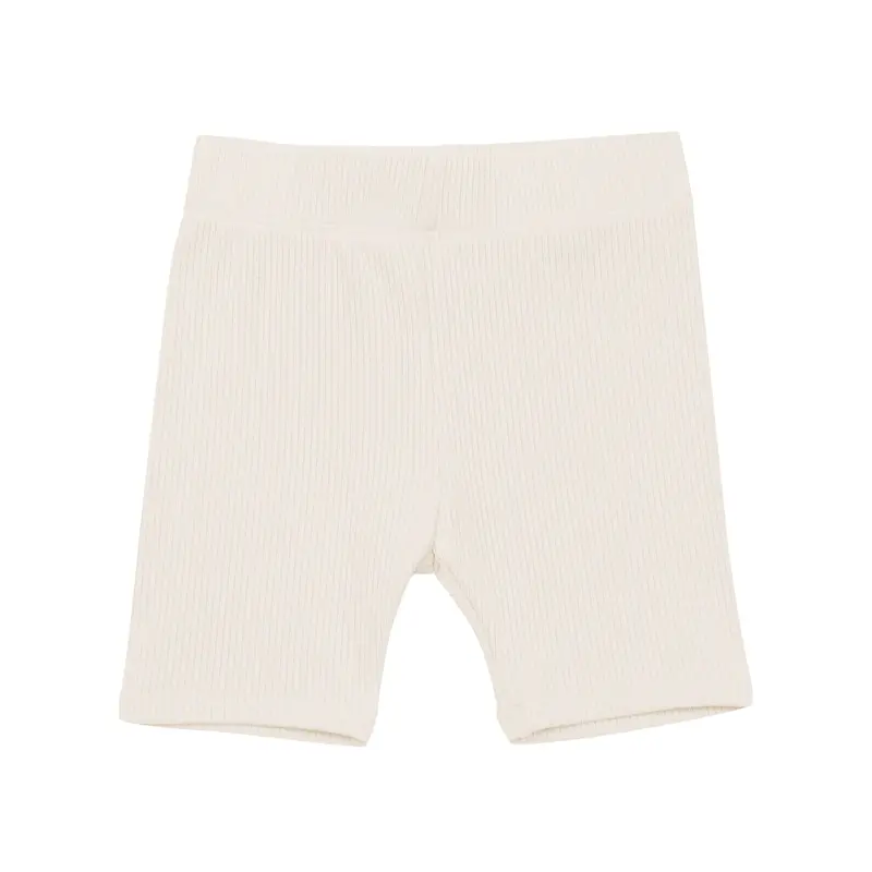 Ribbed Toddler Biker Shorts In Oat 2