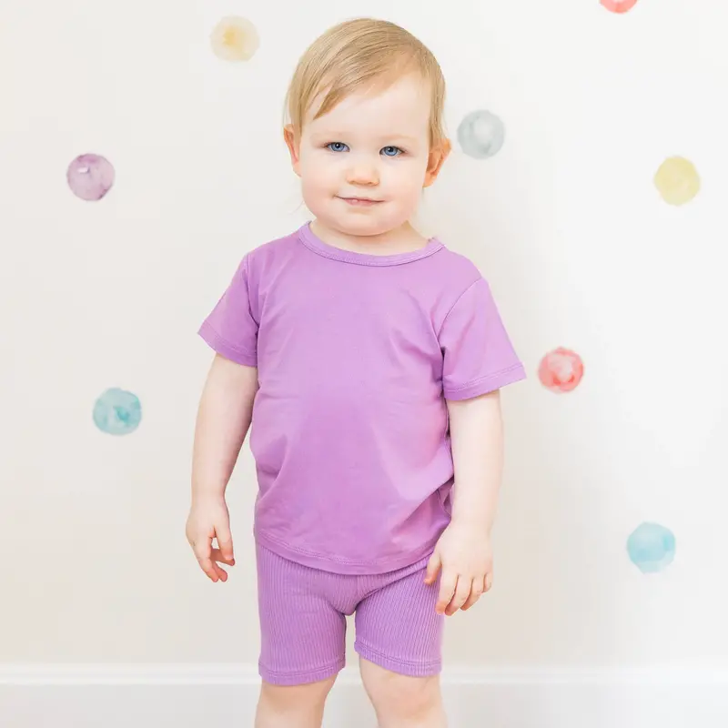 Ribbed Toddler Biker Shorts In Poi 3