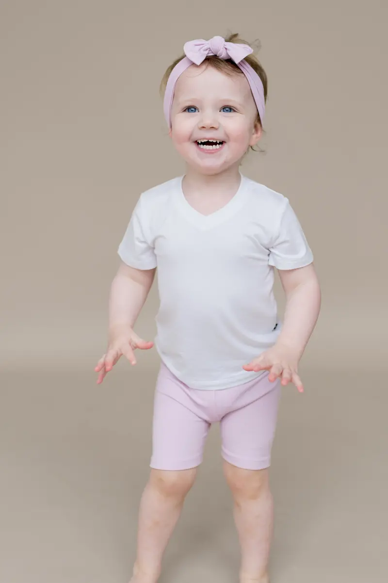 Ribbed Toddler Biker Shorts In Thistle 1