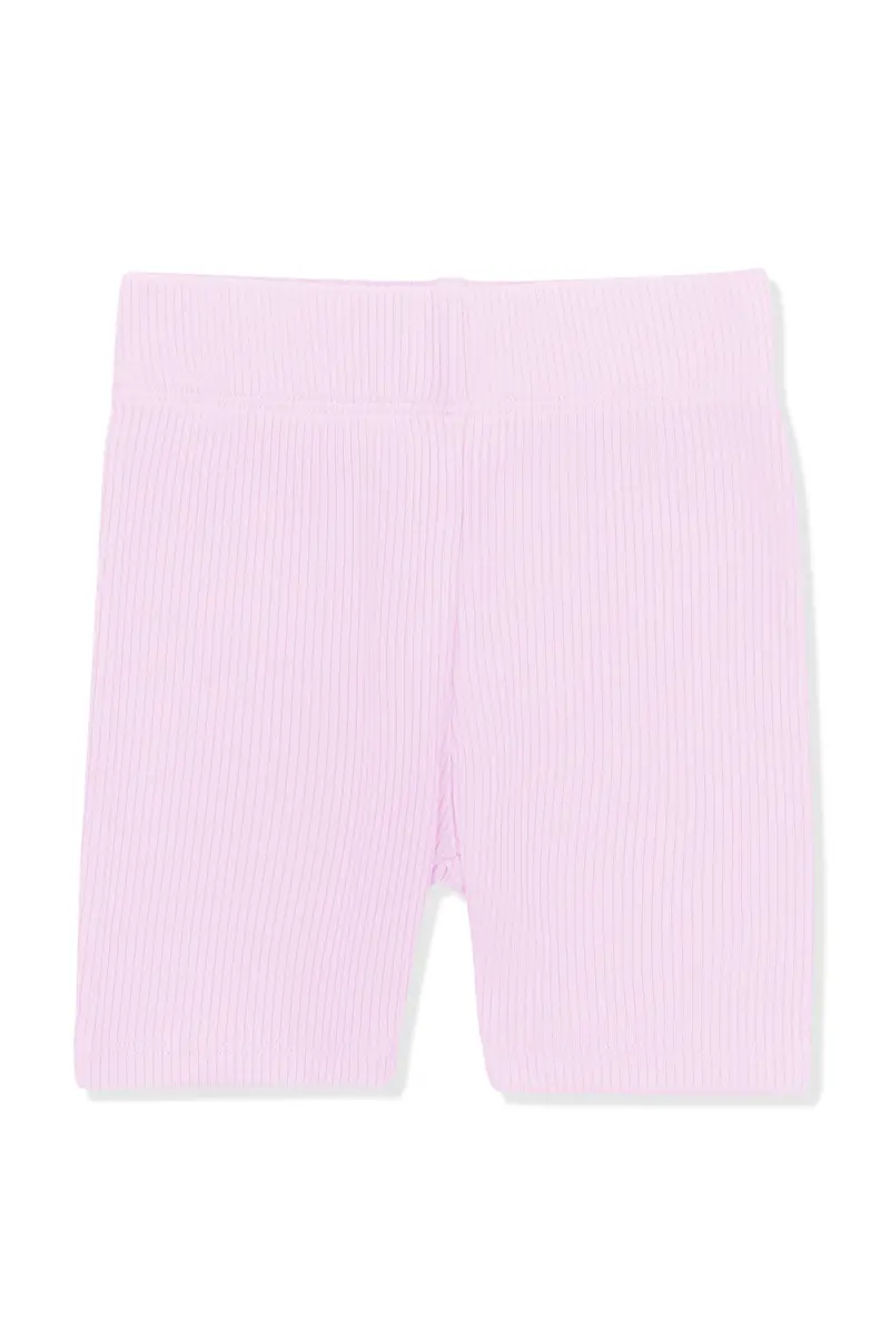 Ribbed Toddler Biker Shorts In Thistle 2