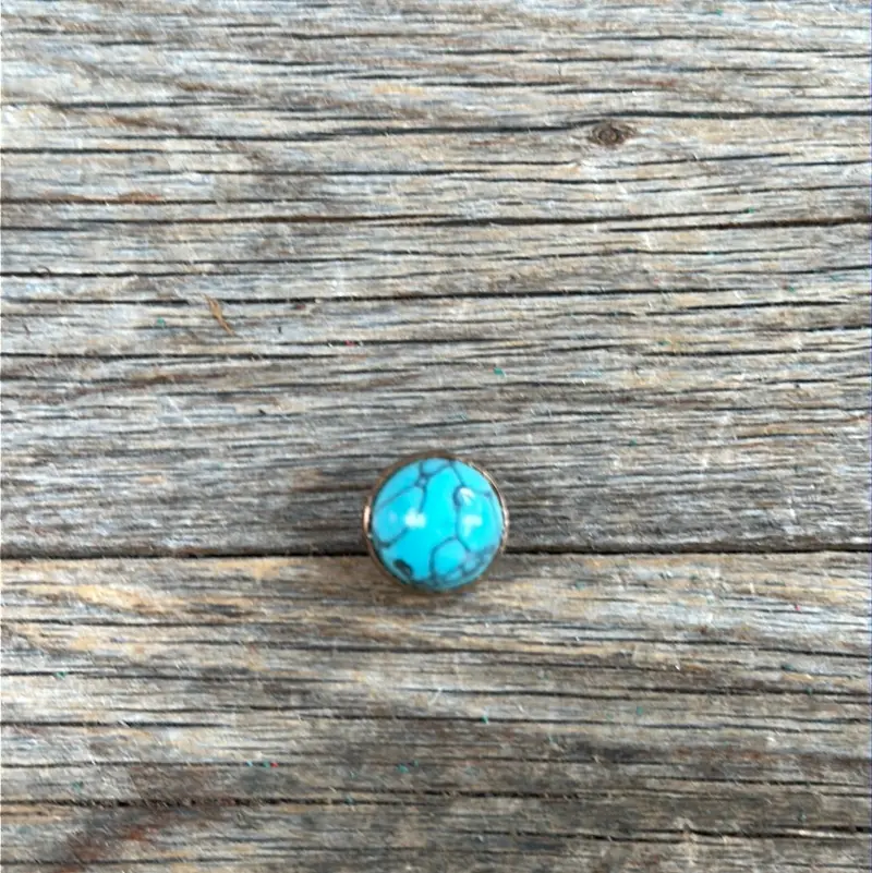 Round Turquoise Cabochon Western Concho 1/2" Cabtqr 1