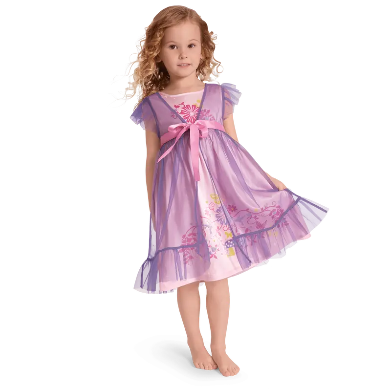 Royal Ruffles Nightie & Robe For Little Girls 1