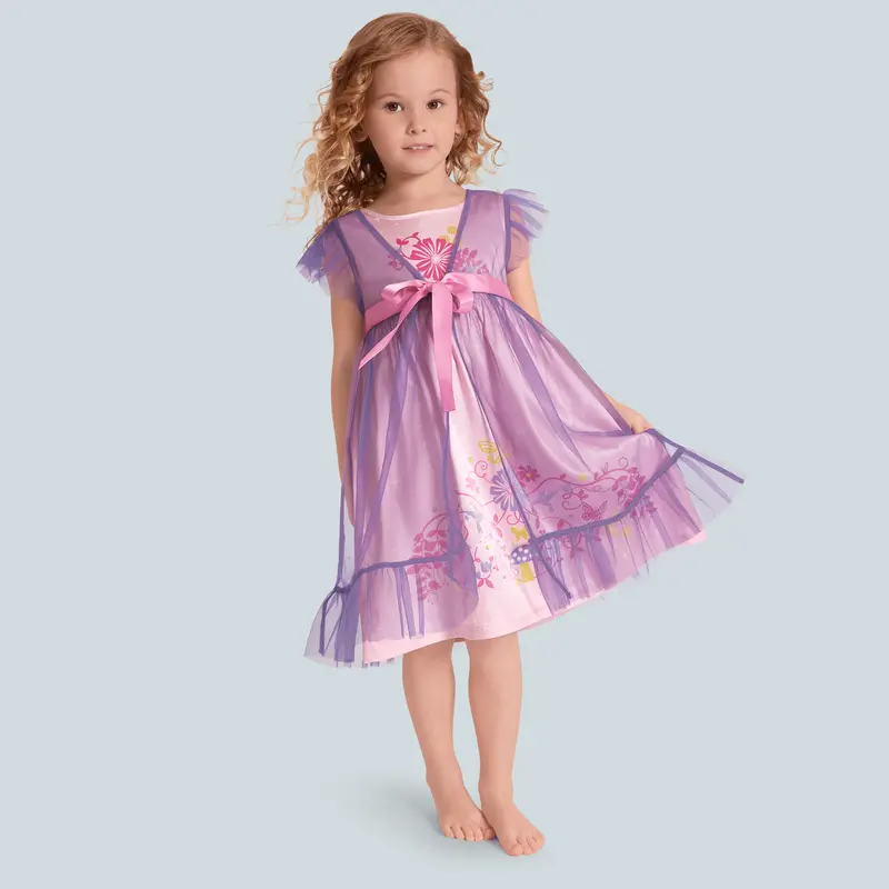 Royal Ruffles Nightie & Robe For Little Girls 2